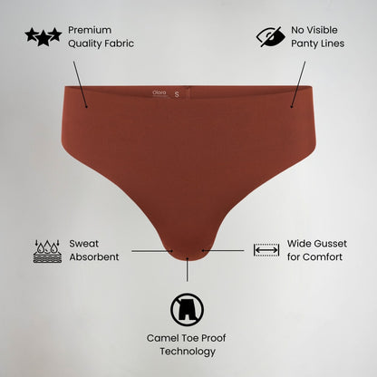 Invisible Camel Toe Thong High Rise