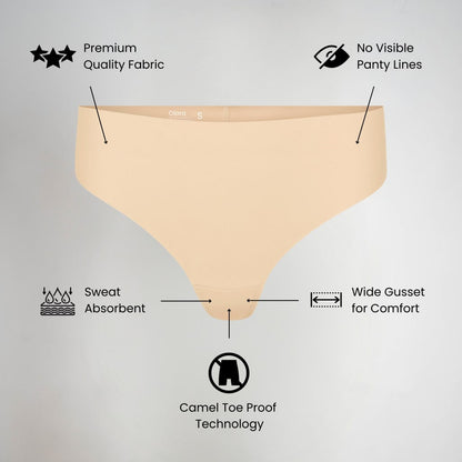 Invisible Camel Toe Thong High Rise